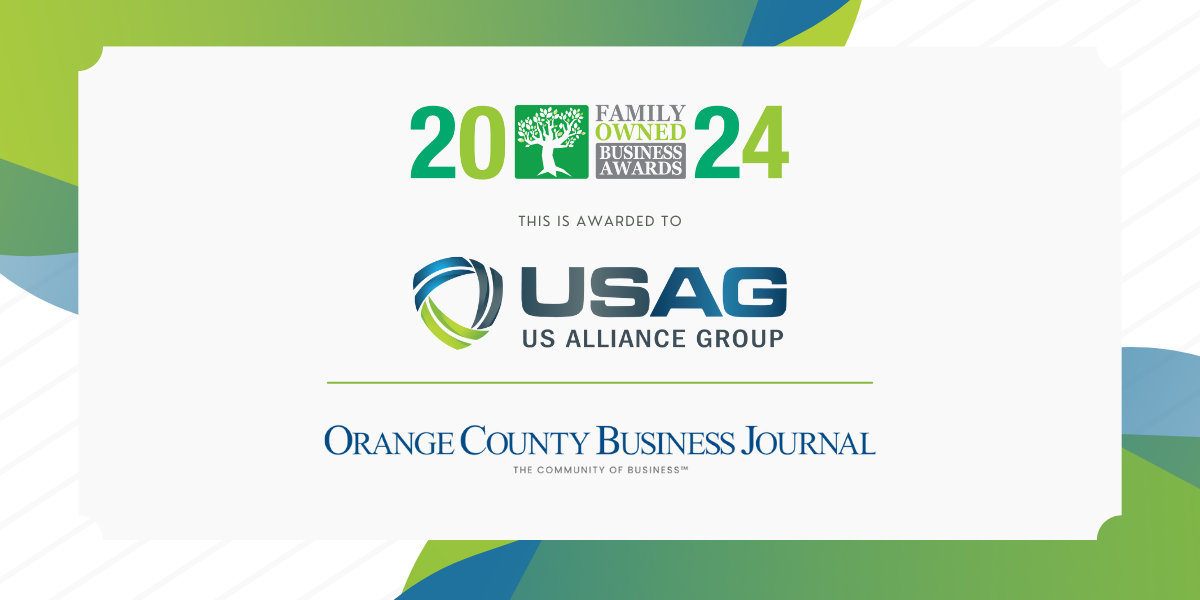 US Alliance Group Inc. Is Recognized By Orange County Business Journal At The 2024 Family Owned Business Awards